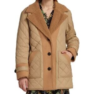 DEREK LAM 10 Crosby Faux Shearling Quilted Reversible Jacket Size 2 NWOT